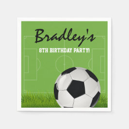 Barnfotbollsfödelsedagsfest Pappersservett
