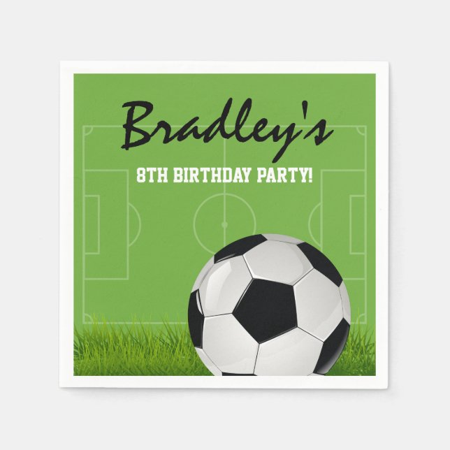 Barnfotbollsfödelsedagsfest Pappersservett (Framsidan)