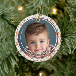 Barnfoto för Merry and Bright Sweets Anpassningsba Julgransprydnad Keramik