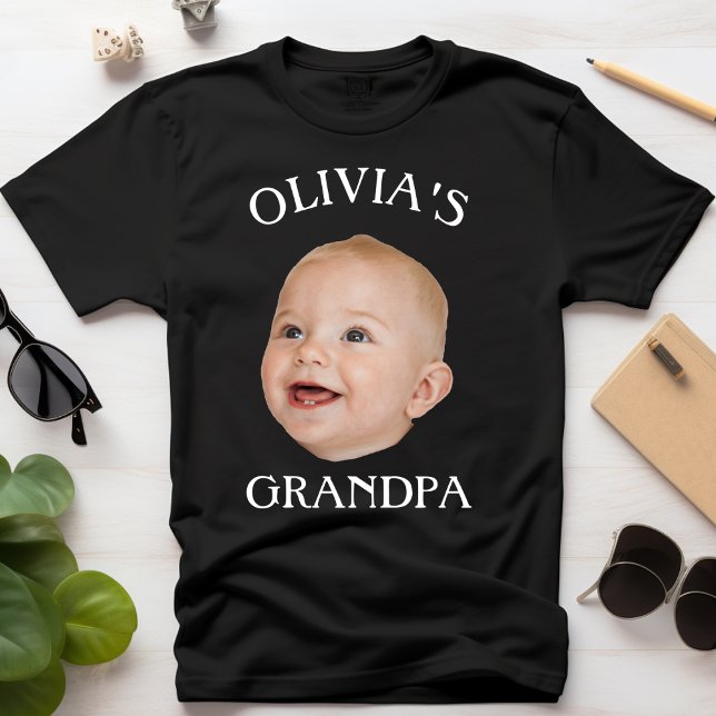Barnfoto morfar i Modern Baby Ansikte Personlig T Shirt (Skapare uppladdad)