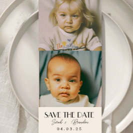 Barnfototypografi Qrcode Spara datum Inbjudningar