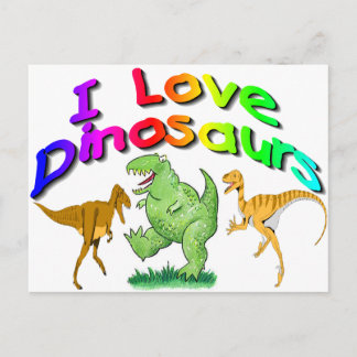 Barngåvor "I Kärlek Dinosaurs" Vykort