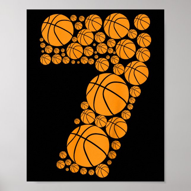 Barngrafik Bysketbyll 7:e födelsedjokåp 7 år Poster (Framsidan)