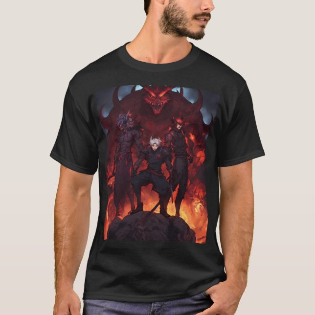 Barnhäst: fem demoner frigjorda t shirt (Framsida)