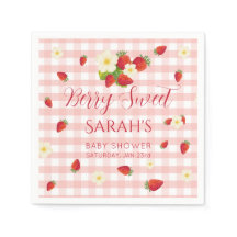 Bärnjuta Jordgubbs Baby Shower-festservetter