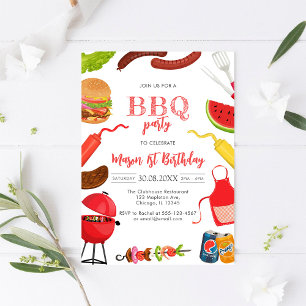 Barnkalas BBQ-inbjudan Inbjudningar