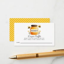 Barnkalas Biljett för blöjlotteri Honey & Bees