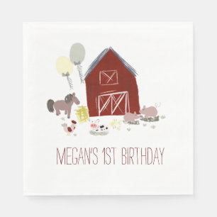 Barnkalas födelsedag för barn Baby Shower Pappersservett