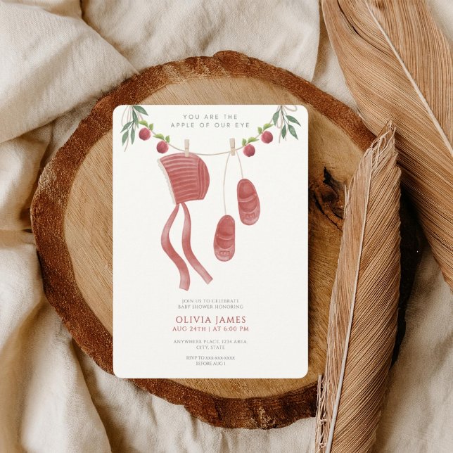 Barnkalas för äpplet i vårt öga inbjudningar (Skapare uppladdad)