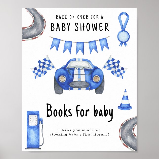 Barnkalas för racingbaby Böcker för bebis Poster (Framsidan)