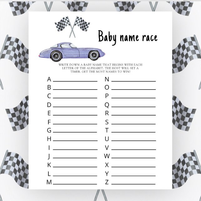 Barnkalas för racingbaby - Tävling om baby namnet (Skapare uppladdad)