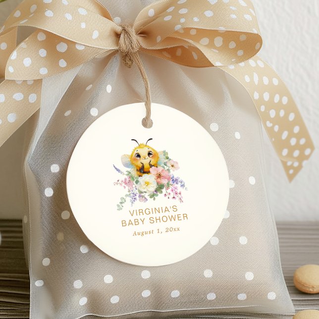 Barnkalas för små bin gåvor etiketter (Bee Baby Shower Favor Tags by Painted Paperie
)