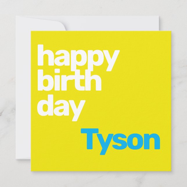 barnkalas gul minimal Invitation Inbjudningar (Framsida)