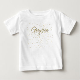 Barnkalas Guld Glitter Pojknamn T Shirt
