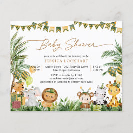 Barnkalas i djungeln - inbjudan till baby shower
