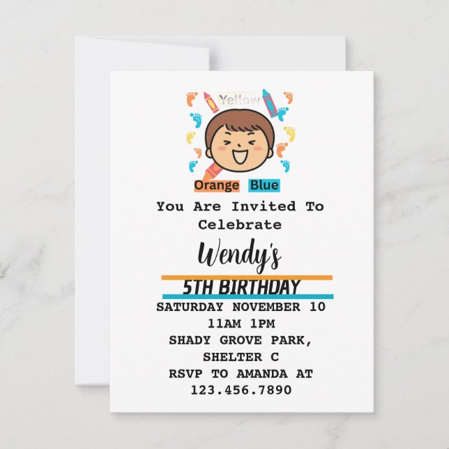 Barnkalas inbjudan fotspår (Framsida)