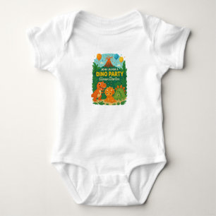 Barnkalas inbjudan – Söt dinosaurie fest Des T Shirt