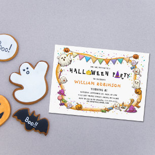 Barnkalas-inbjudan till Halloween Inbjudningar