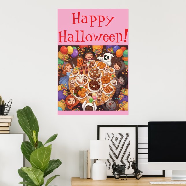 Barnkalas på Halloween Poster (Hemmakontoret)