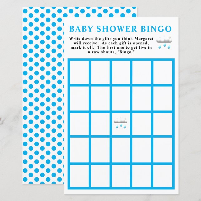 Barnkalasbingo för pojke (Fram/baksida)