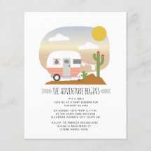 Barnkalasinbjudan för Budget Camper Desert Girl
