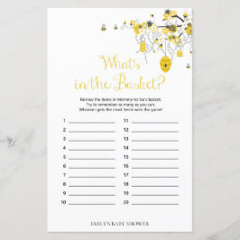 Barnkalaslek med bin - Vad finns i korgen?