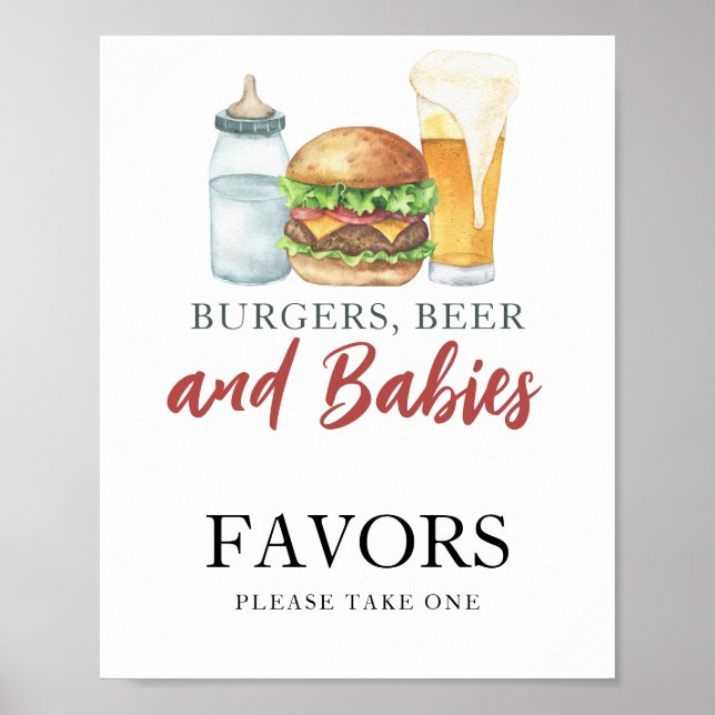Barnkalaspresenter med Burger och Flaska Poster (Framsidan)