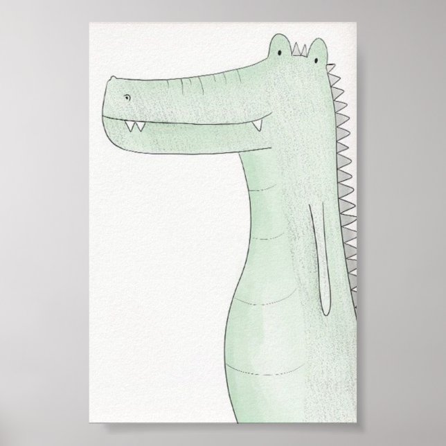 Barnkammaraffisch - Krokodil Poster (Framsidan)