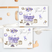Barnkammarbaby shower - tackkort