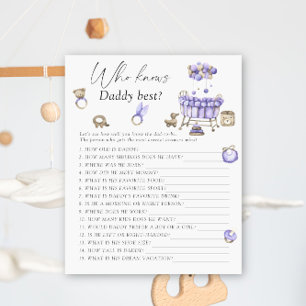 Barnkammarbaby shower - Vem vet pappas bästa spel