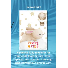 Barnkammardekoration - Canvastryck - Du är en stjä