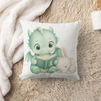 Barnkammare Baby Dragon Läsbok Barn Kudde