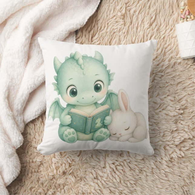 Barnkammare Baby Dragon Läsbok Barn Kudde (Filt)