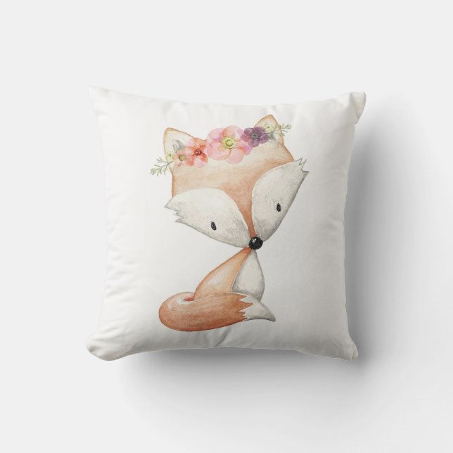 Barnkammare för skogsmarken för den flickaBoho Kudde (Framsida)