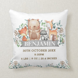 Barnkammare för statistik för skogsmarkdjurfödelse kudde