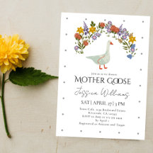 Barnkammare Mother Goose Vilda Blommor Baby Shower