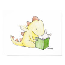 Barnkammarens konstdekoration Drak- & kaninläsebok