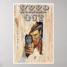 Barnkammarposter Cowboy Art Westerntryck För Dörr