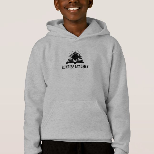 Barnkapuschonger Minimal Svart Logotyp Stil T Shirt (Framsida)