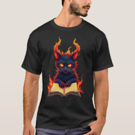 Barnkatt Läsa en spellbok T Shirt