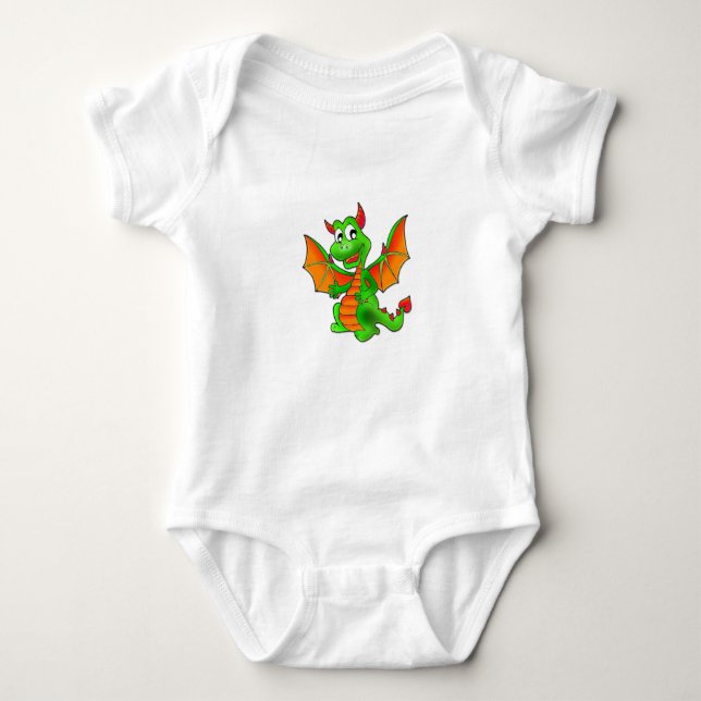 Barnkläder - Baby Eldandande Drakar T Shirt (Framsida)