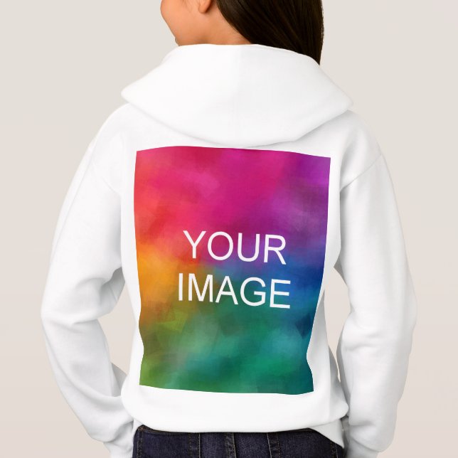 Barnkläder för frontdesignens vita mall t shirt (Baksida)