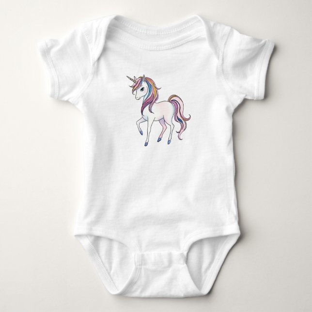 Barnkläder för magiska Unicorn - Whimsical T Shirt (Framsida)