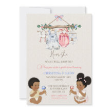 Barnkläder Gender Reveal Ivory Rosa Blue