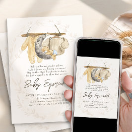 Barnkläder Kön Neutral Baby Sprinkle Inbjudningar