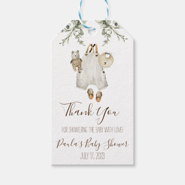 Barnkläder Kön Neutral babystötare Presentetikett (Framsidan)