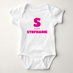 Barnkläder med bokstaven S, barnnamn i onesie  T Shirt