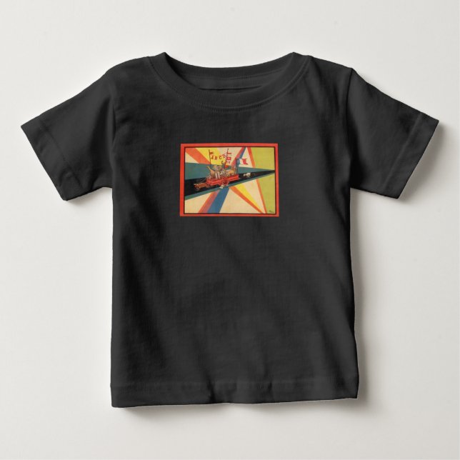 BARNKLÄDER: MED VINTAGEFRANSKILLUSTRATIONER T SHIRT (Framsida)