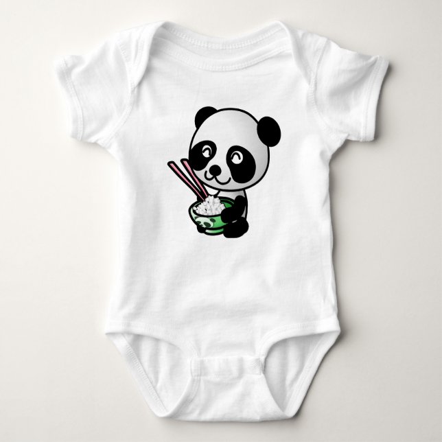 Barnkläder. Panda. T-shirt (Framsida)