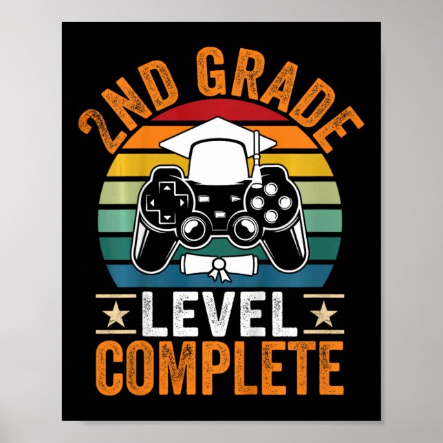 Barnklass 2:a Klass - fullständig cute Gamer-klass Poster (Framsidan)